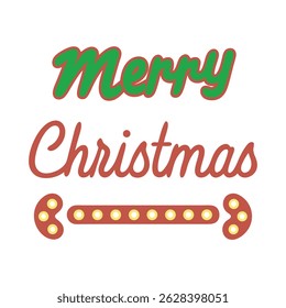    Merry Christmas typography vector illustration.

