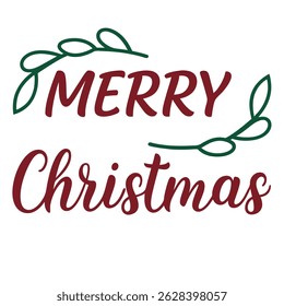    Merry Christmas typography vector illustration.

