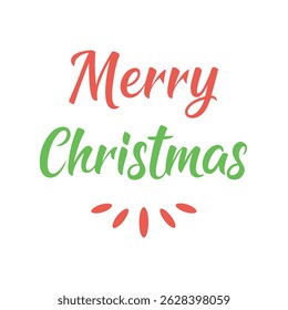    Merry Christmas typography vector illustration.

