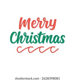    Merry Christmas typography vector illustration.

