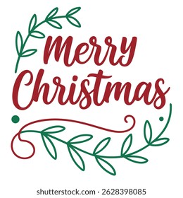    Feliz Natal tipografia ilustração vetor.

