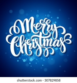 Merry Christmas typography. Vector illustration EPS 10