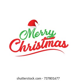 Merry Christmas Typography Vector illustration.