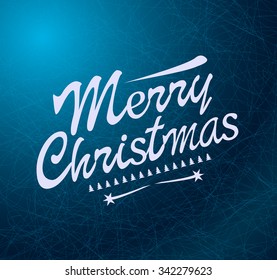 Merry Christmas typography. Vector Lettering