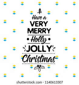 Merry Christmas. Typography. Vector logo, text design. Greeting card.