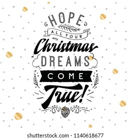 Merry Christmas. Typography. Vector logo, text design. Greeting card.