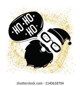 Merry Christmas. Typography. Vector logo, text design. Greeting card.
