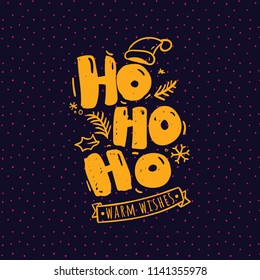 Merry Christmas. Typography. Vector logo, text design. Greeting card.