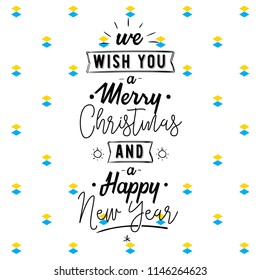 Merry Christmas. Typography. Vector logo, text design. Greeting card.