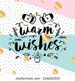 Merry Christmas. Typography. Vector logo, text design. Greeting card.