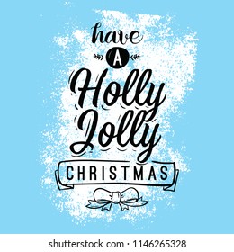 Merry Christmas. Typography. Vector logo, text design. Greeting card.