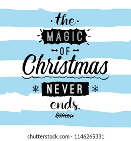 Merry Christmas. Typography. Vector logo, text design. Greeting card.