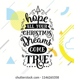 Merry Christmas. Typography. Vector logo, text design. Greeting card.