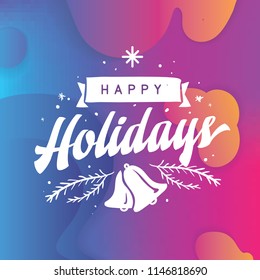 Merry Christmas. Typography. Vector logo, text design. Greeting card.
