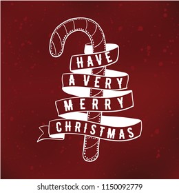 Merry Christmas. Typography. Vector logo, text design. Greeting card.