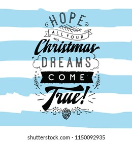 Merry Christmas. Typography. Vector logo, text design. Greeting card.