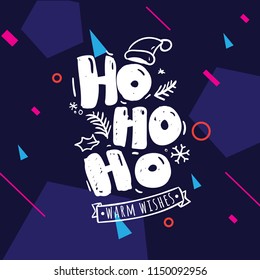Merry Christmas. Typography. Vector logo, text design. Greeting card.