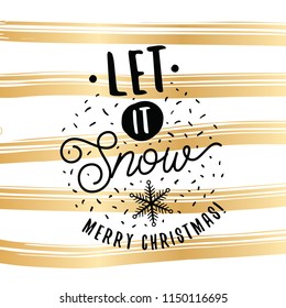 Merry Christmas. Typography. Vector logo, text design. Greeting card.