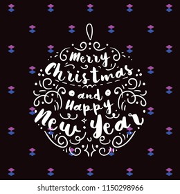 Merry Christmas. Typography. Vector logo, text design. Greeting card.