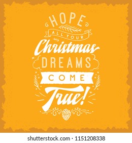 Merry Christmas. Typography. Vector logo, text design. Greeting card.