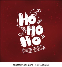 Merry Christmas. Typography. Vector logo, text design. Greeting card.