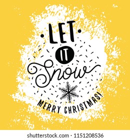 Merry Christmas. Typography. Vector logo, text design. Greeting card.