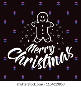 Merry Christmas. Typography. Vector logo, text design. Greeting card.