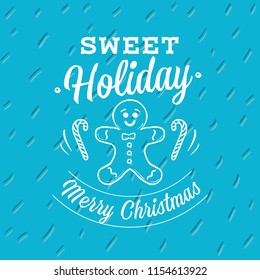 Merry Christmas. Typography. Vector logo, text design. Greeting card.