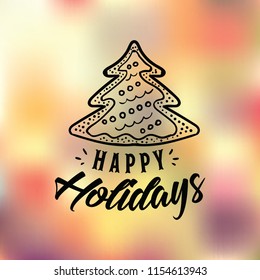 Merry Christmas. Typography. Vector logo, text design. Greeting card.