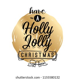 Merry Christmas. Typography. Vector logo, text design. Greeting card.