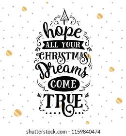 Merry Christmas. Typography. Vector logo, text design. Greeting card.