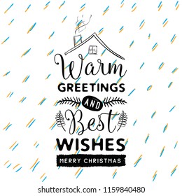 Merry Christmas. Typography. Vector logo, text design. Greeting card.