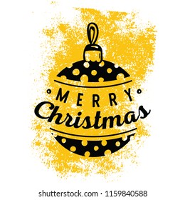 Merry Christmas. Typography. Vector logo, text design. Greeting card.