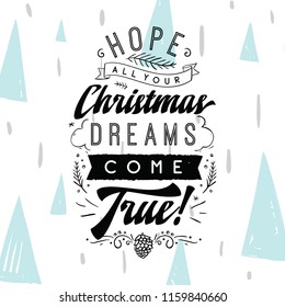 Merry Christmas. Typography. Vector logo, text design. Greeting card.