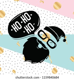 Merry Christmas. Typography. Vector logo, text design. Greeting card.