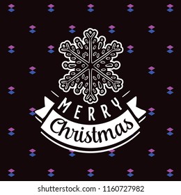 Merry Christmas. Typography. Vector logo, text design. Greeting card.