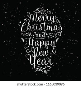 Merry Christmas. Typography. Vector logo, text design. Greeting card.