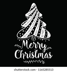 Merry Christmas. Typography. Vector logo, text design. Greeting card.