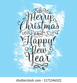 Merry Christmas. Typography. Vector logo, text design. Greeting card.