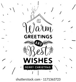 Merry Christmas. Typography. Vector logo, text design. Greeting card.