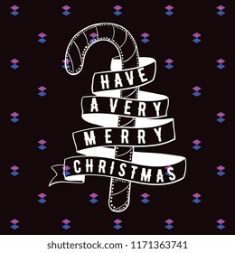 Merry Christmas. Typography. Vector logo, text design. Greeting card.
