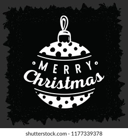Merry Christmas. Typography. Vector logo, text design. Greeting card.