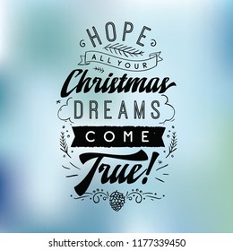 Merry Christmas. Typography. Vector logo, text design. Greeting card.