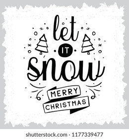 Merry Christmas. Typography. Vector logo, text design. Greeting card.