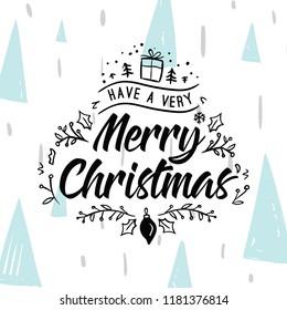  Feliz Navidad. Tipografía. Logo vector, diseño de texto.Tarjeta de felicitación.