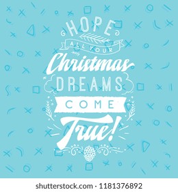Merry Christmas. Typography. Vector logo, text design. Greeting card.