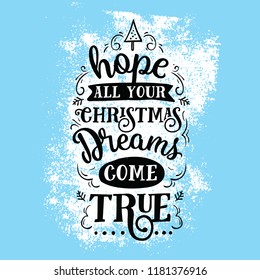 Merry Christmas. Typography. Vector logo, text design. Greeting card.