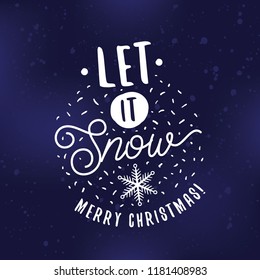 Merry Christmas. Typography. Vector logo, text design. Greeting card.