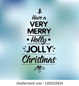 Merry Christmas. Typography. Vector logo, text design. Greeting card.