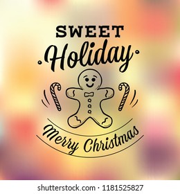 Merry Christmas. Typography. Vector logo, text design. Greeting card.
